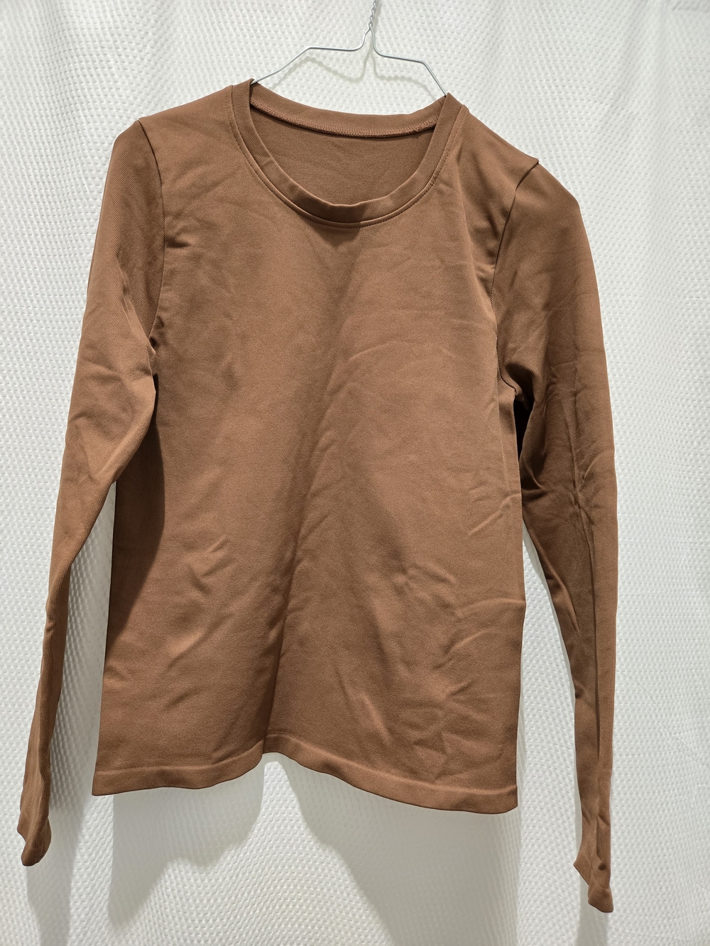 Source Unknown Women's Long Sleeve Crewneck Top - Rust Brown